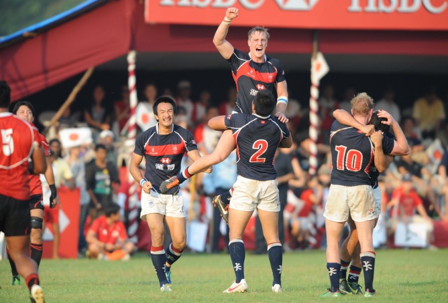 2012−13アジアセブンズシリーズで日本を上回り総合優勝した香港（写真提供：アジアラグビー協会）